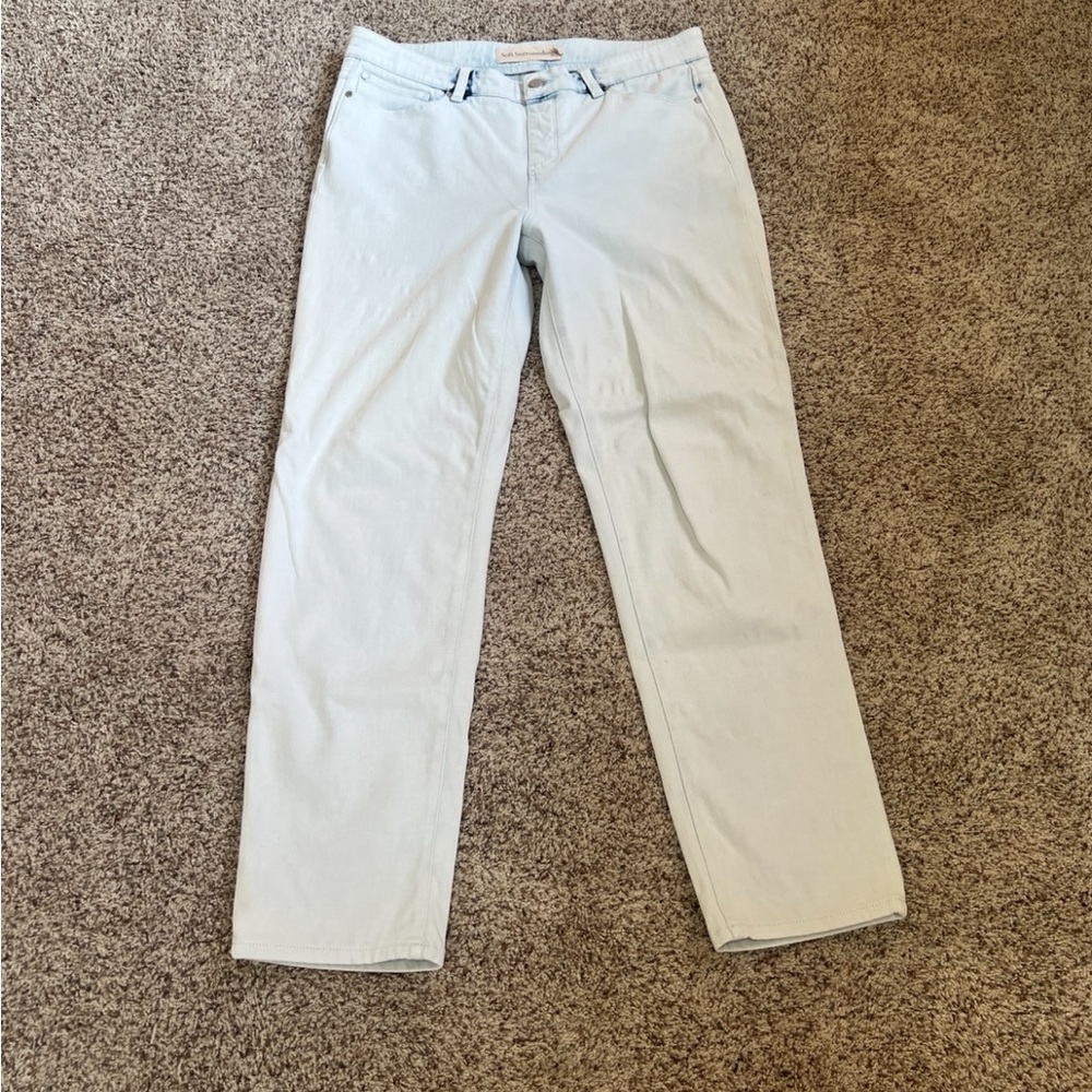 Soft Surroundings Light Wash Straight Leg Jeans Size L